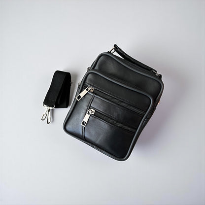 HAKİKİ DERİ EL ÇANTASI OMUZ ÇANTASI SİYAH ÇANTA